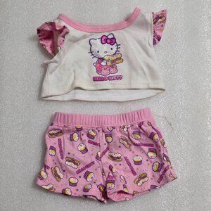 Build-a-Bear Hello Kitty Cupcake Sprinkles Top & Shorts Pink White Outfit